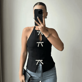 Blusa Feminina Frente Única com Laços Bella