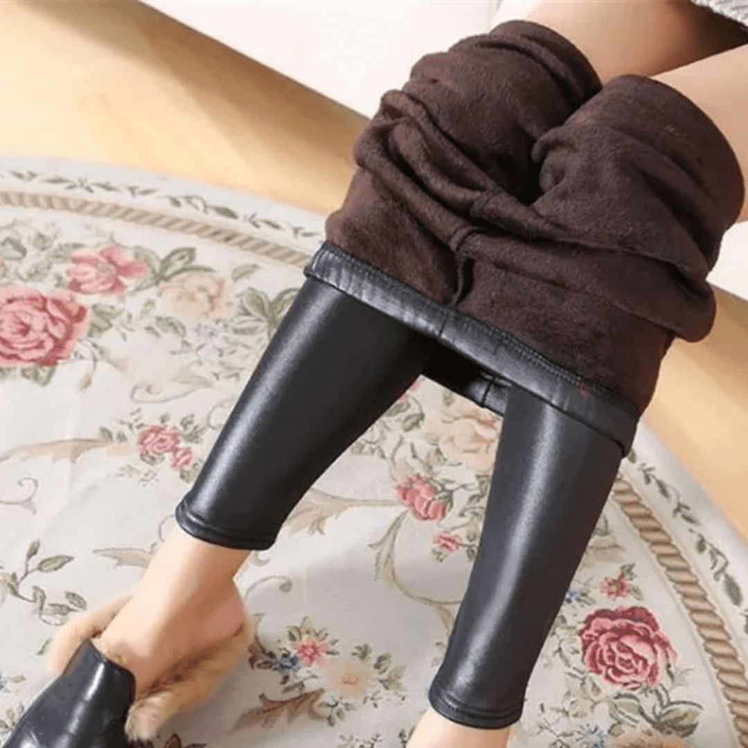 Legging de Couro Feminina com Pelúcia