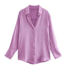 Camisa Feminina de Cetim Eloise