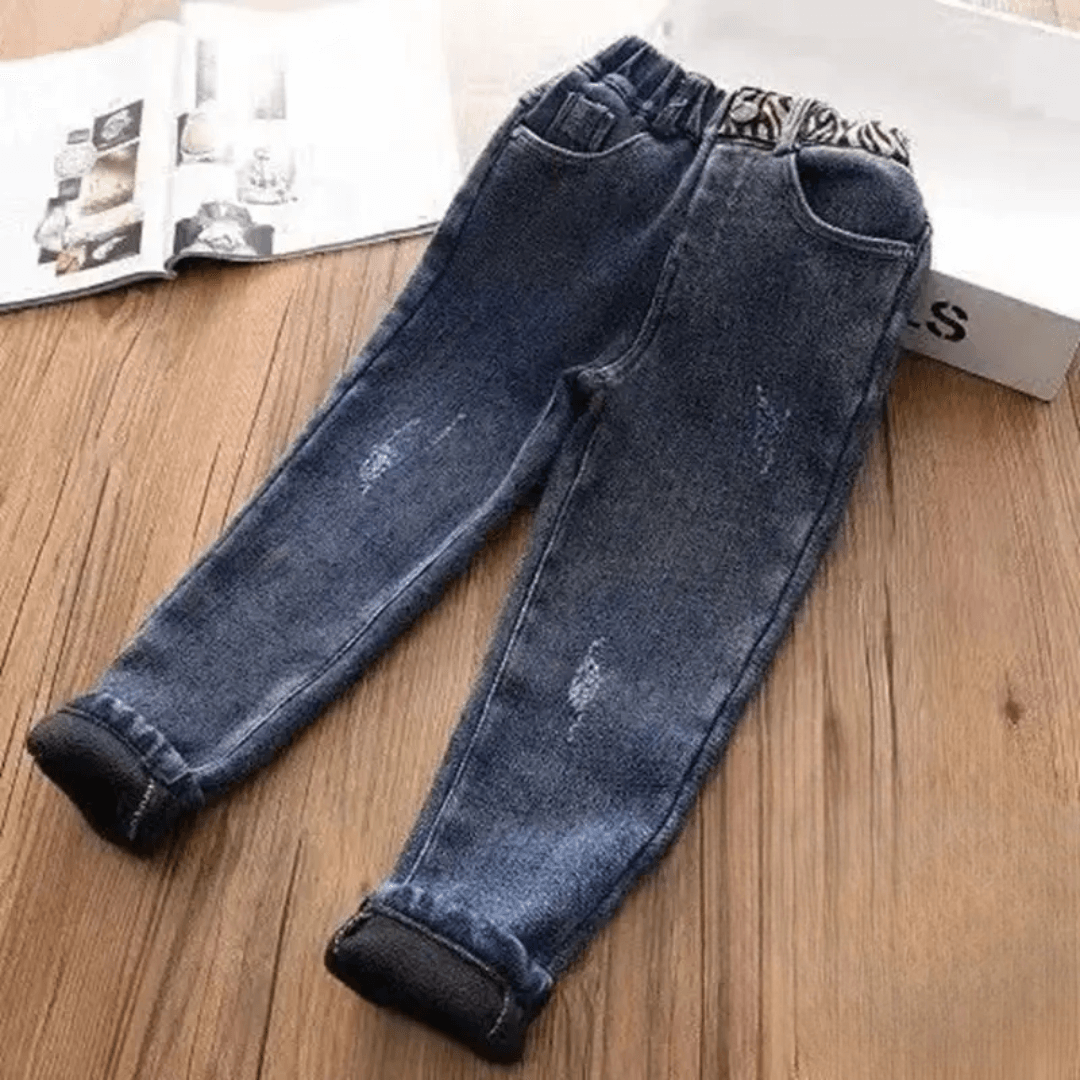 Calça Infantil Jeans Com Pelúcia