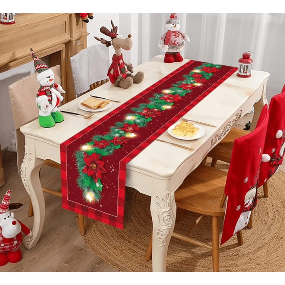 Trilho de Mesa Decoração de Natal