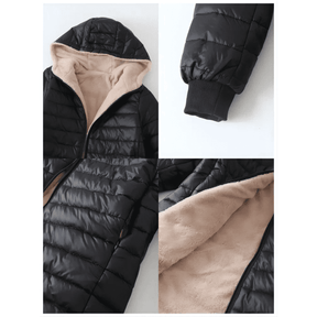 Jaqueta Feminina Puffer Longa com Pelúcia