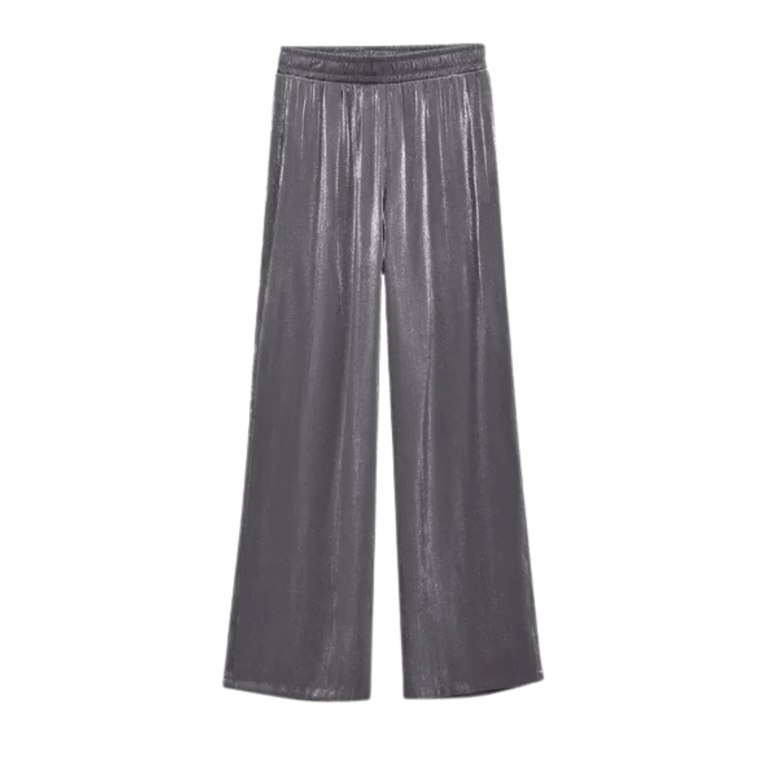 Calça Feminina Pantalona Metalizada