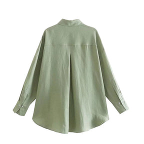 Camisa Feminina Oversized Linho