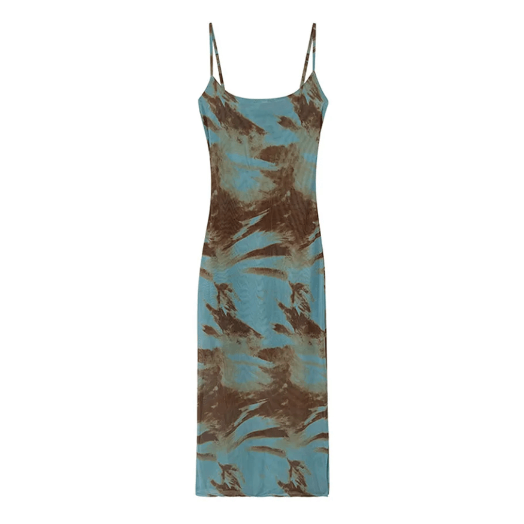 Vestido Feminino Midi em Tule Tie Dye Luiza