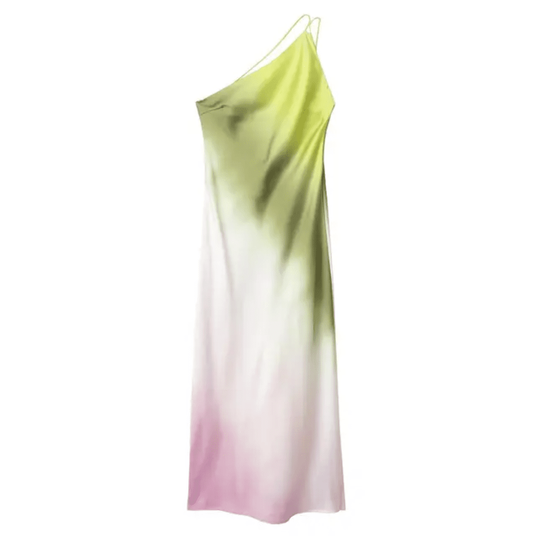 Vestido Feminino Acetinado Tie Die